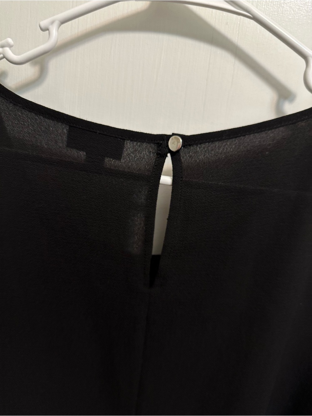 Avenue Black Blouse with Teardrop Bead Trim - Picture 5 of 6